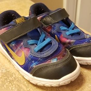 Nike, size 9 small child, space themed sneaker